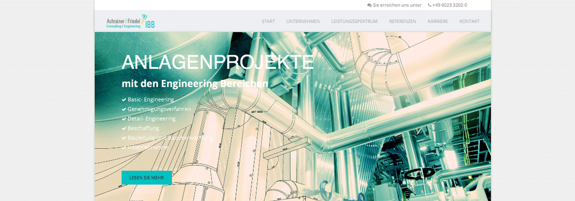 Homepage für Ingenieurbüros